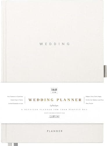 Award Winning Scribble & Dot® Wedding Planner Book and Organizer for the Bride | Tissue Wrapped in a Gift Box | Cushioned Cover & Thick Pages | This Elegantly Designed Planner Allows you to Plan Every Detail