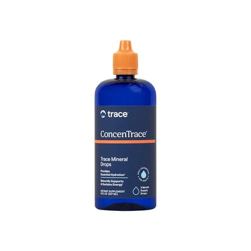 Trace Minerals ConcenTrace Trace Mineral Drops - Liquid Supplement for Bone & Joint Support - Aids Hydration & Electrolyte Restoration - Unflavored-Original, 8 fl oz (96 Servings)