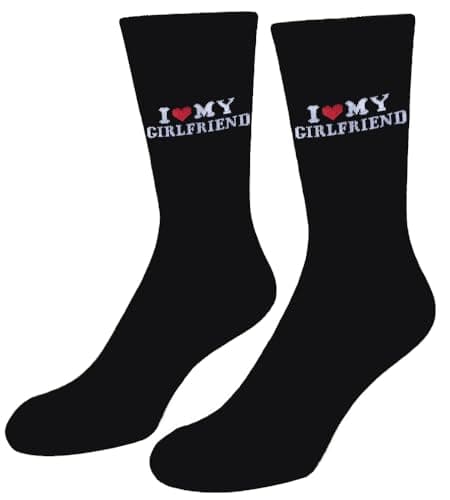 Axxnism Gift for Boyfriend I Love My Girlfriend Socks Christmas Anniversary Birthday Valentines Gifts for Boyfriend Husband