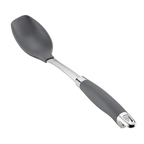 Anolon SureGrip Nonstick Nylon Solid Spoon, Gray 13.25-Inch, Tools and Gadgets - 46283