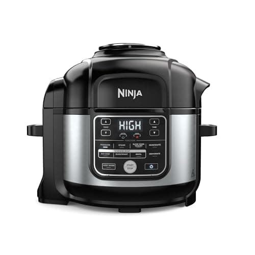 Ninja Foodi OS300 10-in-1 6.5-Quart Pro Pressure Cooker Air Fryer Multicooker, Stainless, Indoor grill’s wide temperatureCyclonic Grilling Technology 500F, Smoke Control System (Renewed)