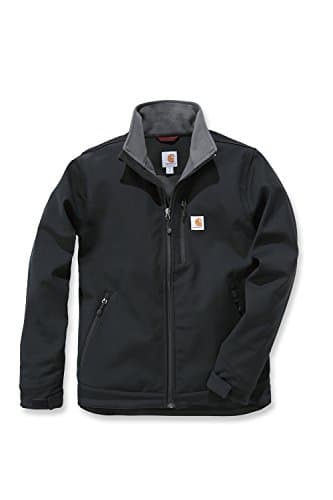 Carhartt Men's Rain Defender Relaxed Fit Heavyweight Softshell Jacket, Black, Large