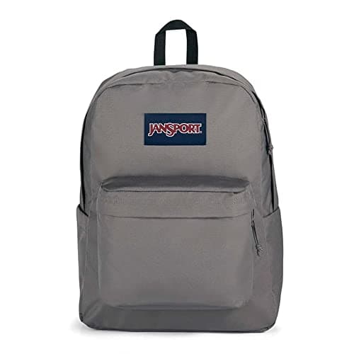 JanSport SuperBreak Plus Backpack with Padded 15-inch Laptop Sleeve and Integrated Bottle Pocket - Spacious and Durable Daypack for Work and Travel - Graphite Grey