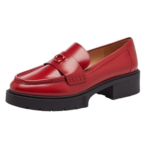 COACH Women's Leah Loafer, Ruby, 7