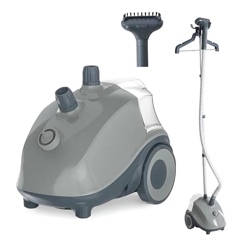 Best Steamers for Clothes #1 from Simple Deluxe Simple Deluxe Standing Garment Steamer for Clothes with Wheels, 1500W Powerful Steam, 1.7L Water Tank for 55 Min Continuous Steaming, Adjustable Pole for Storage, Professional Wrinkle Remover, Grey