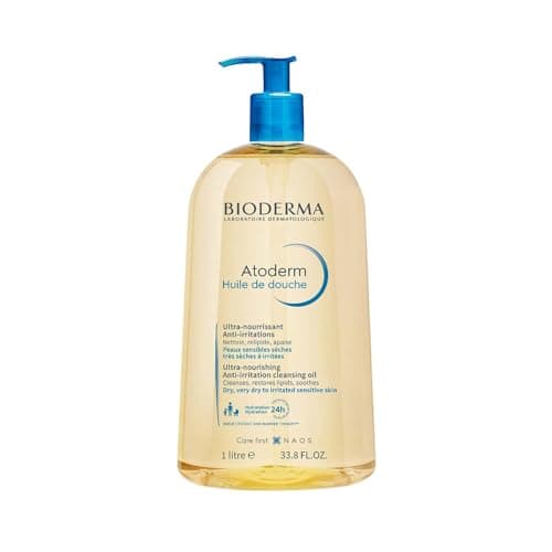 Bioderma Atoderm Shower Oil, Cleansing Oil For Face & Body, Nourishing Cleansing Oil For Dry to Atopic Sensitive Skin For Softer & Smooth Skin For Your Whole Family