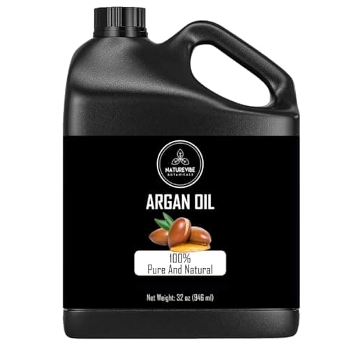 Naturevibe Botanicals Argan Oil 32 Fl oz – Cold Pressed, Unrefined, Pure Moroccan Argan Oil for Hair, Skin, Face & Massage – Natural Carrier Oil for DIY Beauty & Aromatherapy