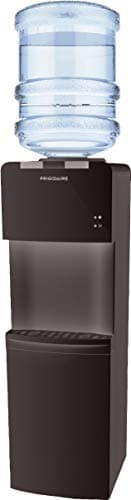 Frigidaire EFWC498 - Top Loading Cooler Dispenser -Hot & Cold Water - Child Safety Lock - Innovative Slim & Sleek Design, Holds 3 or 5 Gallon Bottles - Black