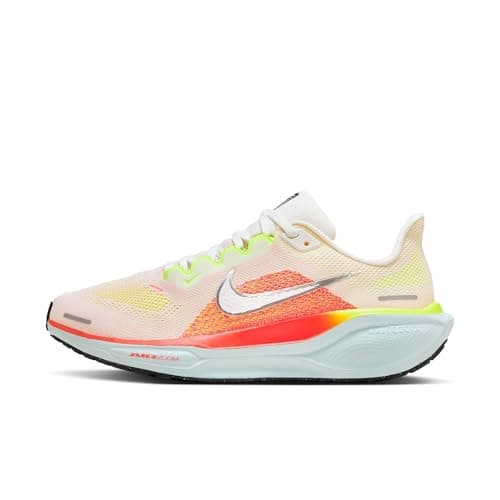 Nike Pegasus 41 Women's Road Running Shoes (FD2723-100, Summit White/Bright Crimson/Glacier Blue/Chrome) Size 8.5