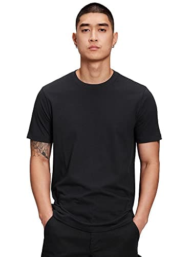 GAP Mens Everyday Soft Crew Neck T-Shirt T Shirt, Black 200, Large US