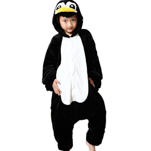 WAFUNNE Kids Penguin Costume Cosplay Halloween Animal Onesie for Boys Girls Child Penguin XL