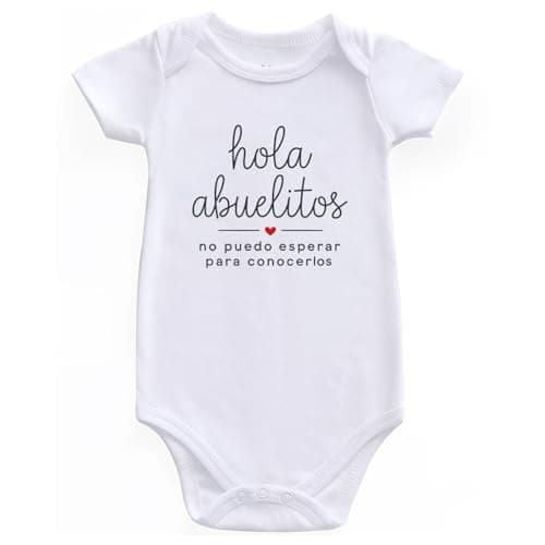 KEDFQV grandparents Spanish Baby Clothes Baby Outfits Girl Boy Funny Baby Bodysuits White 0-3 Months