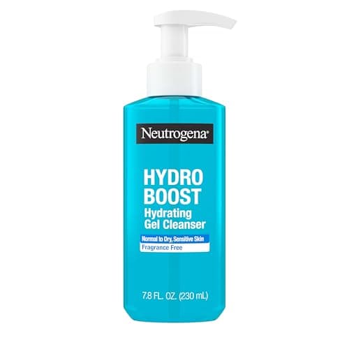 Neutrogena Hydro Boost Face Wash, Fragrance Free, Hydrating Facial Cleanser with Hyaluronic Acid, Daily Foaming Face Wash & Makeup Remover, Hypoallergenic Gel Cleanser, 7.8 fl. oz