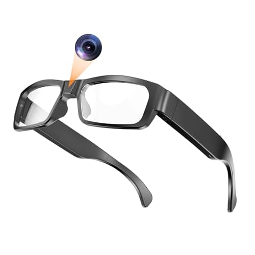 Smart Glasses with Camera 64GB Card HD1080P Video Glasses Standalone Video Wearable Eyeglass with Audio, Motion Detection, 64GB Storage – No WiFi Needed, Travel & Outdoor Ready