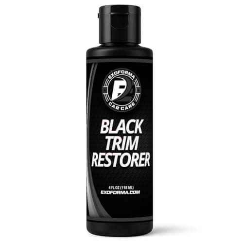 ExoForma Black Trim Restorer - Unique Dye-Infused Formula Lasts 6+ Months - Restores Factory Black to Plastic Trim - Protects Against UV Rays, Helps Conceal Scratches & Scuff Marks - Works in Seconds