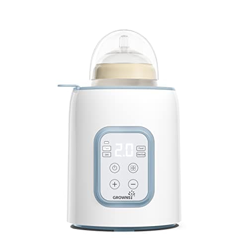 Grownsy Bottle Warmer, 8-in-1 Fast Baby Milk Warmer with Timer for Breastmilk or Formula, Accurate Temperature Control, Multifunctional Baby Bottle Warmers for All Bottles- Blue