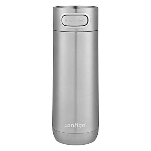 Contigo Luxe Vacuum-Insulated Stainless Steel Thermal Travel Mug, 16 Ounces, Stainless Steel