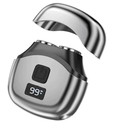 Best Mini Electric Razors #3 from Niclyese Mini Electric Shaver for Men, Shaver Portable Dual-Head Digital Display, Rechargeable Waterproof Razor for Car, Travel, Office, Home Use (Gray)