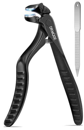 DRMODE Toenail Clippers for Seniors, Long Handled Angled Head Toe Nail Clippers for Thick Nails for Seniors with Wide Opening, Large Heavy Duty Finger Nail Clippers for Men Women with Catcher