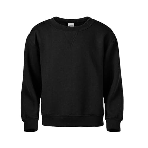 Soffe MJ Boys 8-20 Crew Sweatshirt, Black, Medium
