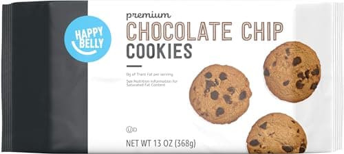 Amazon Brand - Happy Belly Premium Chocolate Chip Cookies, 13 ounce (Pack of 1) (Packaging May Vary)