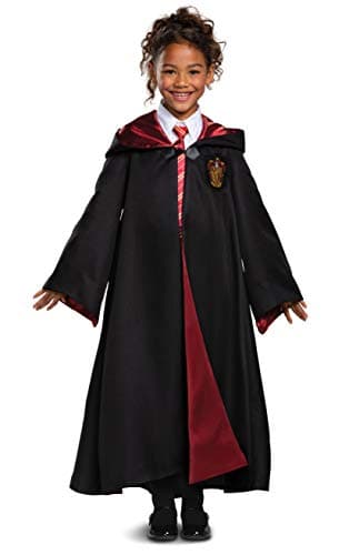 Harry Potter Gryffindor Robe Prestige Children's Costume Accessory, Black & Red, Kids Size Medium (7-8)