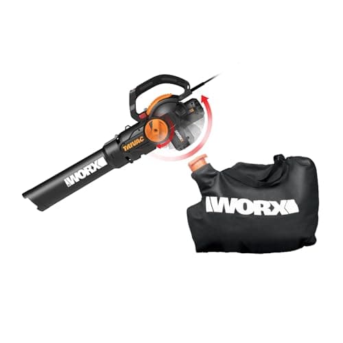 WORX WG512 12 Amp Trivac, 3 in 1 Electric Leaf Blower, Leaf Vacuum & Leaf Mulcher for Lawn Care