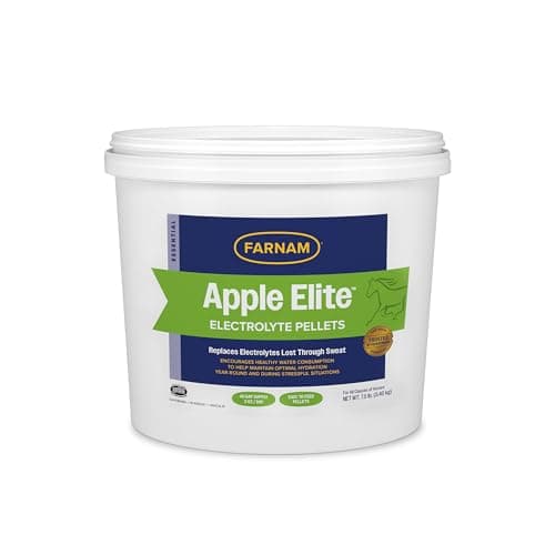 Farnam Apple Elite Electrolyte Supplement for Horses, Replaces Vital Minerals, Encourages Hydration, No Added Sugar, 7.5 lb, 40 Day Supply