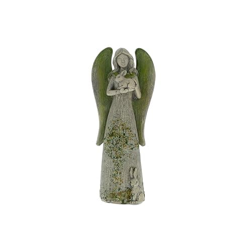 Pavilion Gift Company- Bunny - 4.5" Resin Angel Figurine Moss Nature Religion Religious Faith Bunny Rabbit Rustic Home Decor