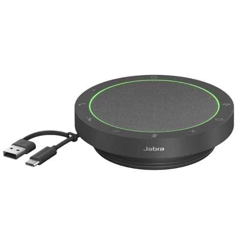 Jabra Speak2 55 Wireless Bluetooth Speakerphone (2025 Edition) - Portable Speaker with 4 Noise-Cancelling Mics - Certified Microsoft Teams Speaker - Dark Grey