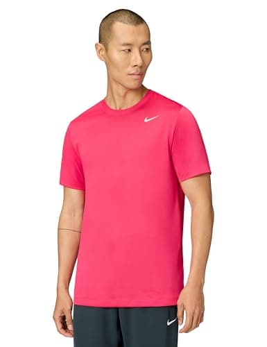 Best Pink T-Shirts for Men #5 from Nike Nike Men's Dri-Fit Legend Fitness T-Shirt, Rush Pink/Matte Silver, Large