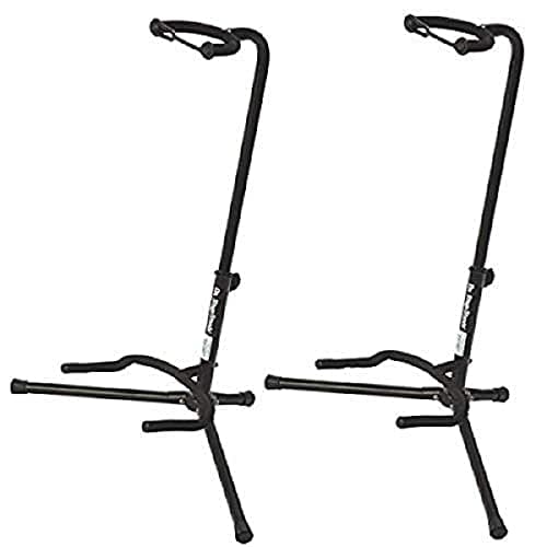 OnStage On Stage XCG4 Velveteen Padded Tubular Guitar Stand - (2 Pack)