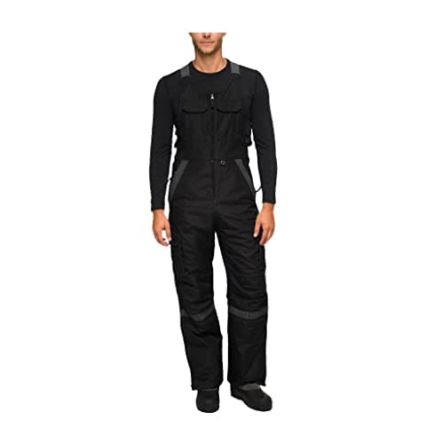 Arctix Men's Tundra Ballistic Bib Overalls With Added Visibility, Black, Large/32" Inseam