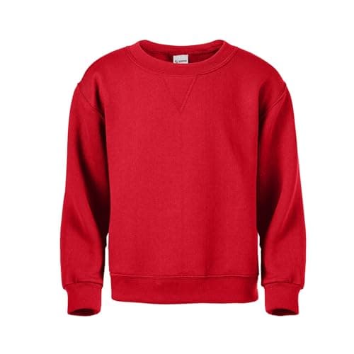 Soffe MJ Boys 8-20 Crew Sweatshirt, Red, Large