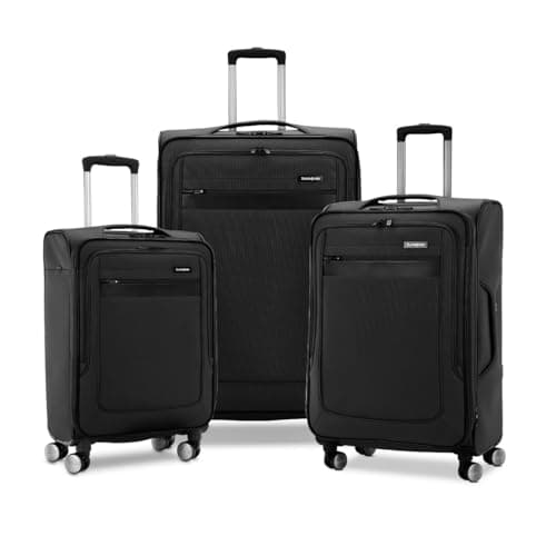 Samsonite Ascella 3.0 Softside Expandable Luggage with Spinner Wheels, 3-Piece Set (20/25/28), Black