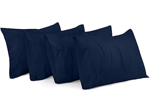 Utopia Bedding Queen Pillow Cases - 4 Pack - Envelope Closure - Soft Brushed Microfiber Fabric - Shrinkage and Fade Resistant Pillow Covers Queen Size 20 X 30 Inches (Navy)