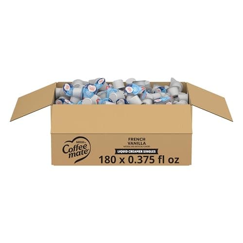 Nestle Coffee mate Coffee Creamer, French Vanilla, Liquid Creamer Singles, Non Dairy, No Refrigeration, 0.375 fl oz Tubs (Pack of 180)