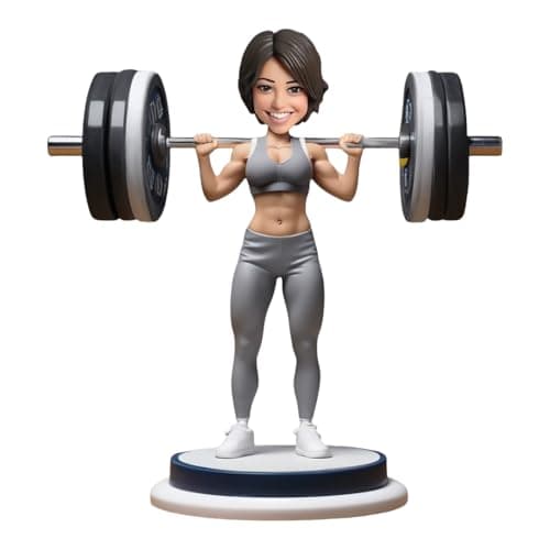 Customized Weightlifting Bobblehead Doll Made to order based on photos, specially crafted for fitness enthusiasts The top choice for gift-giving Perfect for anniversaries