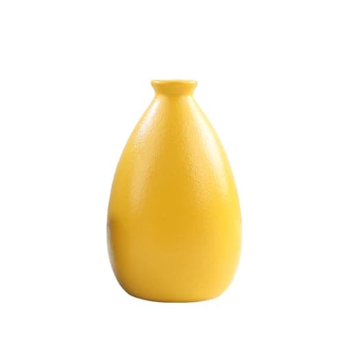 LSBTAUCP-Ceramic vase,Yellow vase for Home Decoration, Modern Style Dry vase, Dining Room Bedroom Office…