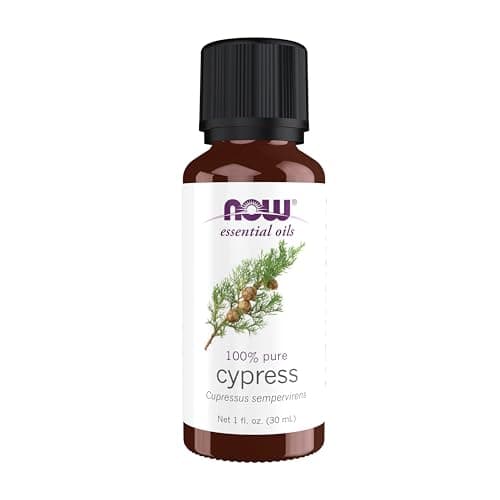 NOW Essential Oils, Cypress Oil, Balancing Aromatherapy Scent, Steam Distilled, 100% Pure, Vegan, Child Resistant Cap, 1-Ounce
