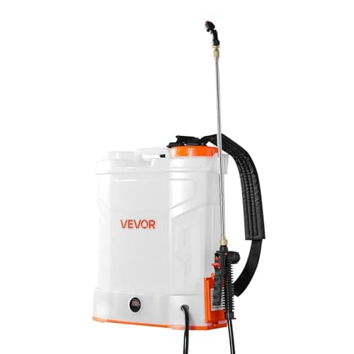 VEVOR Battery Powered Backpack Sprayer, 3.2 Gal Powerful Electric Backpack Sprayer, 2 Retractable Wands & 5 Nozzles, Adjustable 0-90 PSI, 2 Hour Runtime, Portable Weed Sprayers for Yard Garden Lawn