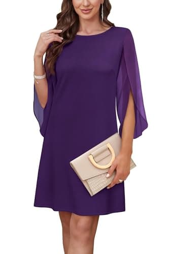 RUMIA Formal Cocktail Dresse for Women 2025 Summer Dresses Wedding Guest Dresses Purple Dress for Woman L
