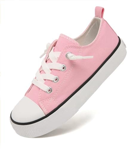 Girls Cushioned Canvas Shoes Slip On Sneakers Soft and Durable Pink