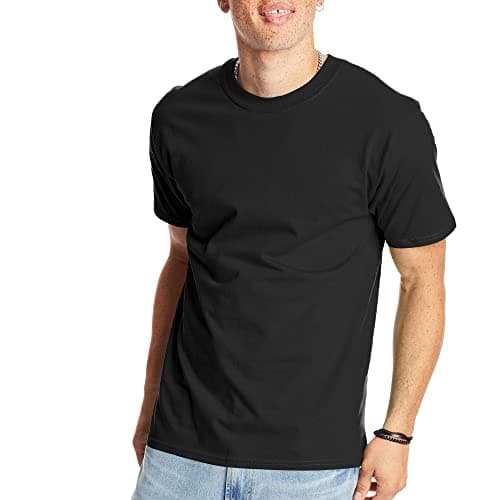 Hanes Mens Beefyt T-shirt, Heavyweight Cotton Crewneck Tee, 1 Or 2 Pack, Available In Tall Sizes Fashion-t-shirts, Black - 1 Pack, Medium US