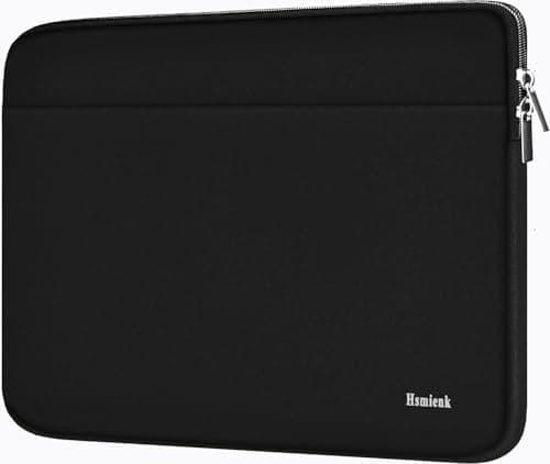 Laptop Case Sleeve 15.6 inch, Shockproof Protective Notebook Case with Accessory Pocket, Briefcase Carrying Laptop Cover for 15.6" HP, ASUS, Dell, Lenovo, Acer, Black