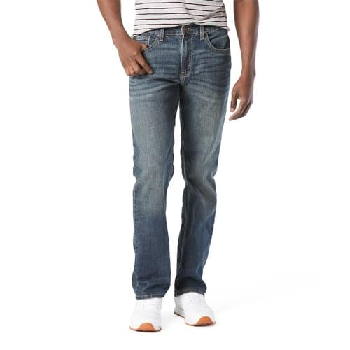 Levi Strauss Signature Gold Men's Relaxed Fit Flex Jeans (Available in Big & Tall), Headlands, 36W x 30L