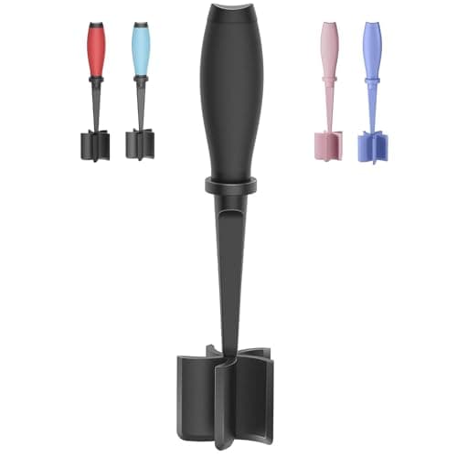 Meat Chopper, 5 Curve Blades Ground Beef Masher, Heat Resistant Meat Masher Tool for Hamburger Meat, Ground Beef, Turkey and More, Carving Fork for Meat