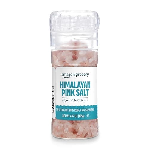 Amazon Grocery, Himalayan Pink Salt Adjustable Grinder, 4.77 Oz (Previously Amazon Fresh, Packaging May Vary)