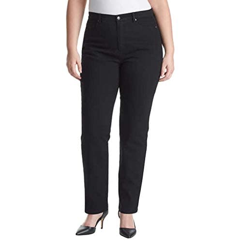 Gloria Vanderbilt Women's Size Classic Amanda High Rise Tapered Jean, Black, 18 Plus