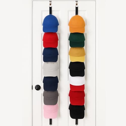 Best Hat Racks #4 from Jokari Jokari Over the Door Cap Rack Organizer 2 Pack Holds Up to 16 Baseball Hats Hat Storage System for Men Women and Kids Adjustable Closet Hanger with Hooks for Easy Hat Display